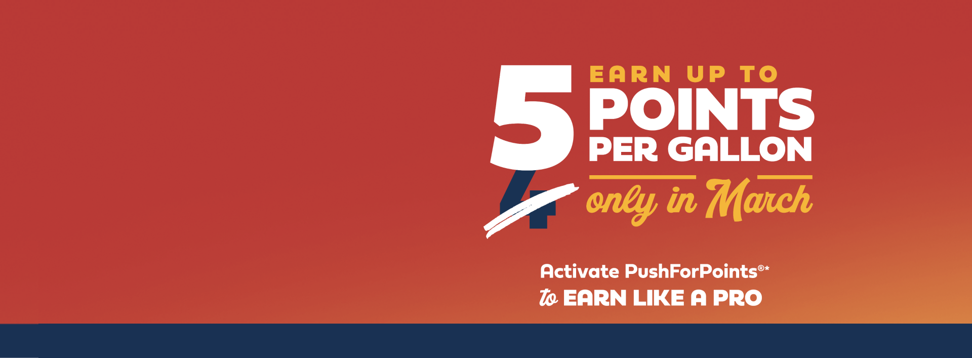 Earn 5 points per gallon - Only in March 2024