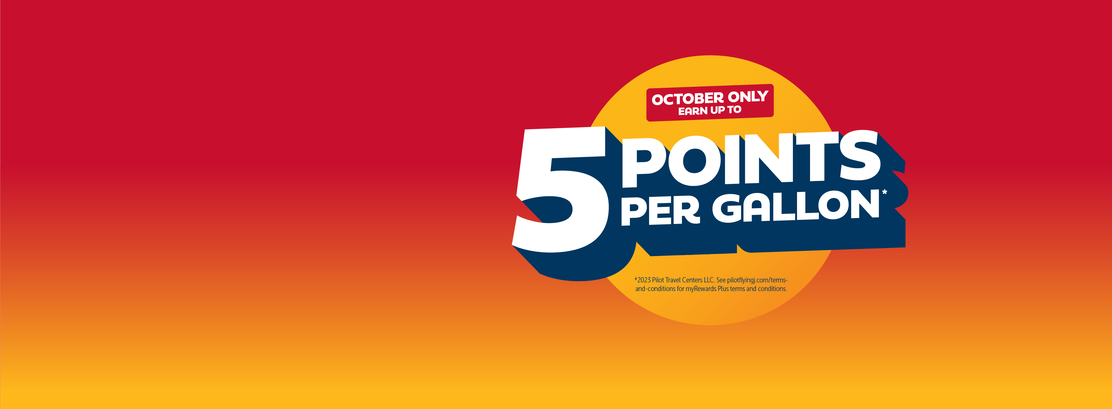 Earn 5 points per gallon all October long graphic